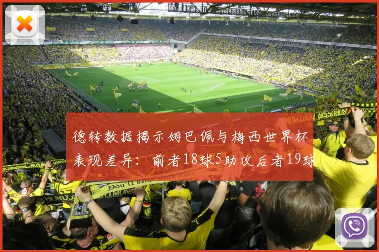 德转数据揭示姆巴佩与梅西世界杯表现差异：前者18球5助攻后者19球8助攻